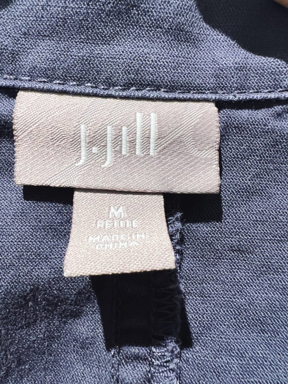 J. Jill Moto-Style Utility Jacket | Navy | Sz. M Petite - Picture 3 of 4